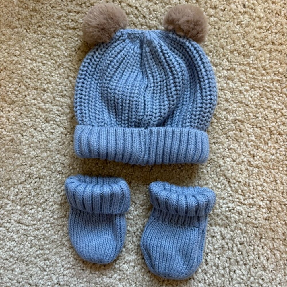 Baby Hat + Mittens Set